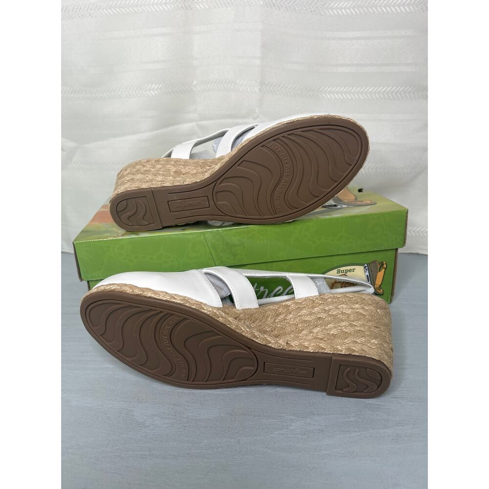 Easy Street Stargaze Espadrille Wedge Sandals White Womens Size 9M - Picture 6 of 11